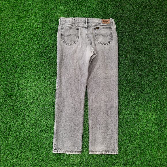 Vintage 80s LEE Riders Straight Jeans 35x30 Union-Made USA - Picture 2 of 16